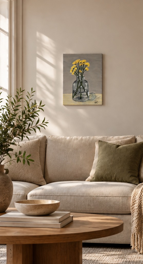 Pintura original La vasija, Acrílico sobre lienzo por Inés Hernández — vista 4