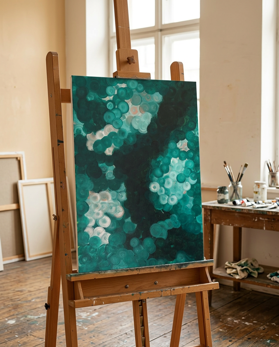 Pintura original En movimiento, Acrílico sobre lienzo por Inés Hernández — vista 3