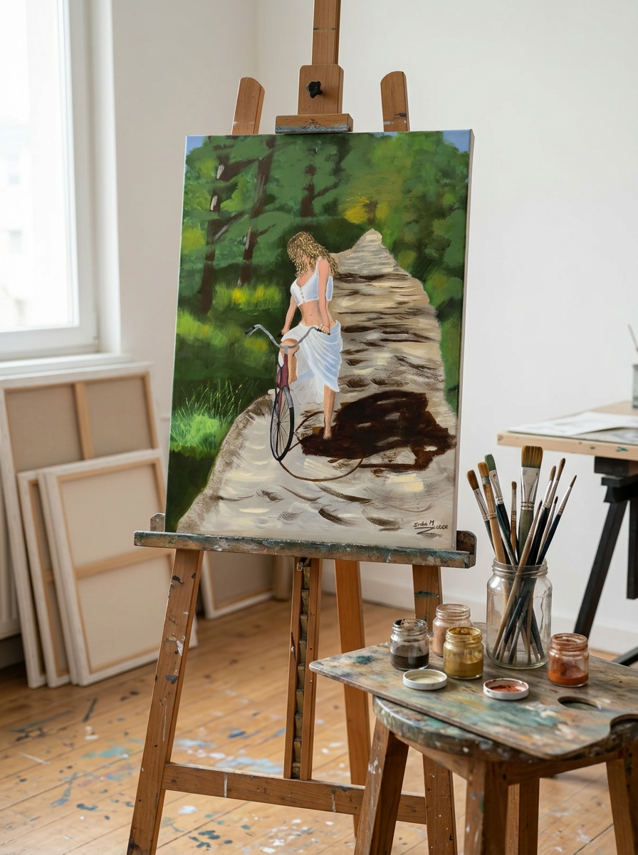 Pintura original La ligereza, Acrílico sobre lienzo por Inés Hernández — vista 2