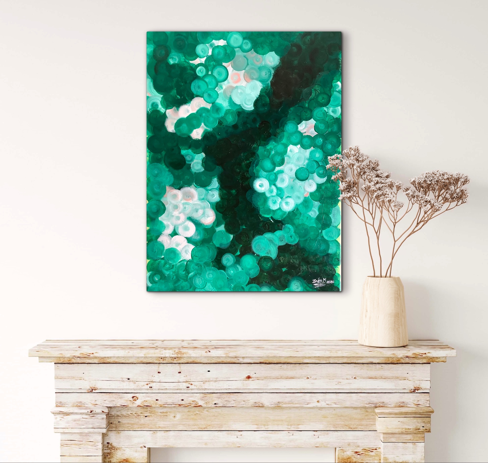 Pintura original En movimiento, Acrílico sobre lienzo por Inés Hernández — vista 4
