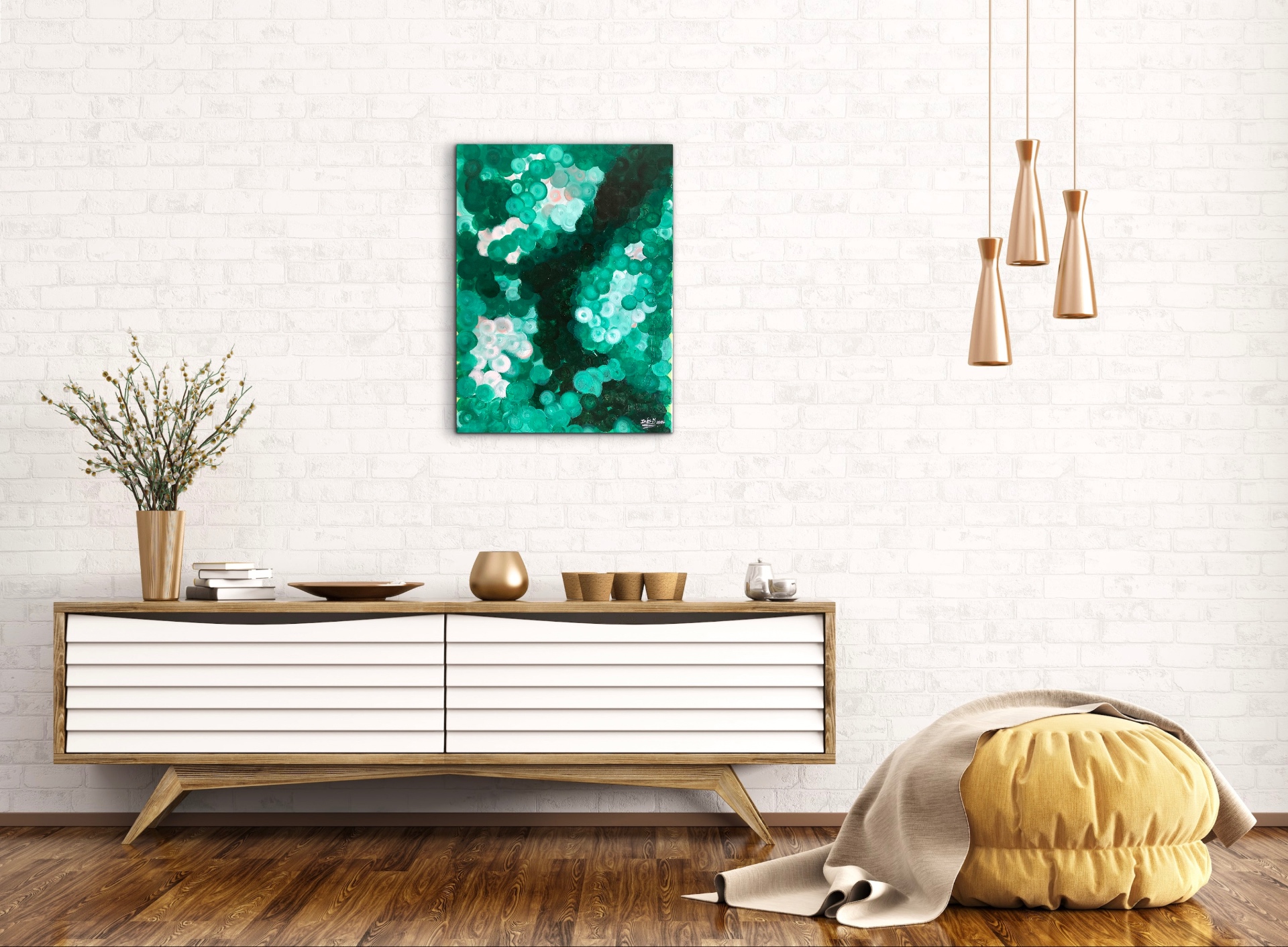 Pintura original En movimiento, Acrílico sobre lienzo por Inés Hernández — vista 2